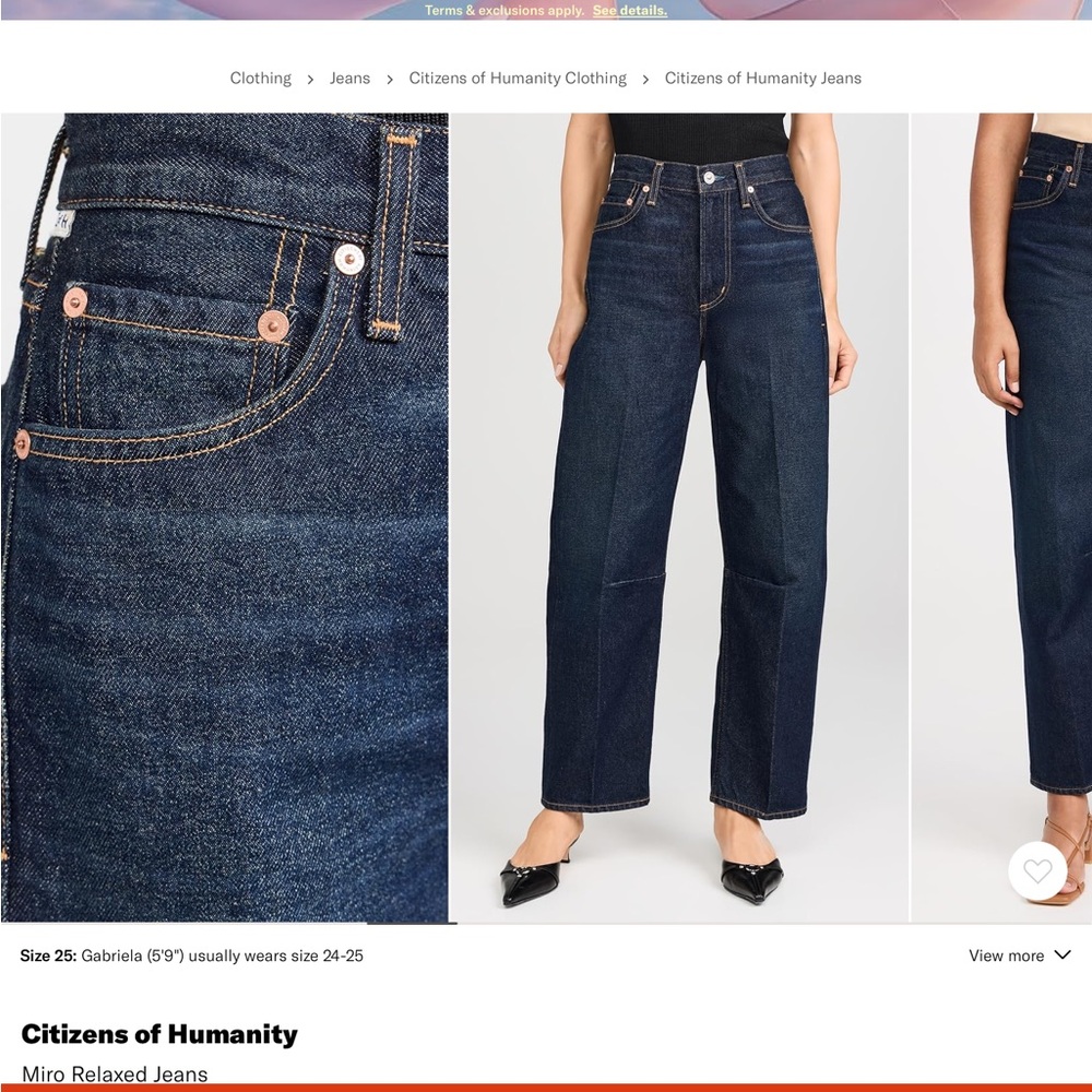 Citizens Of Humanity Dark Indigo Straight-Leg Jeans